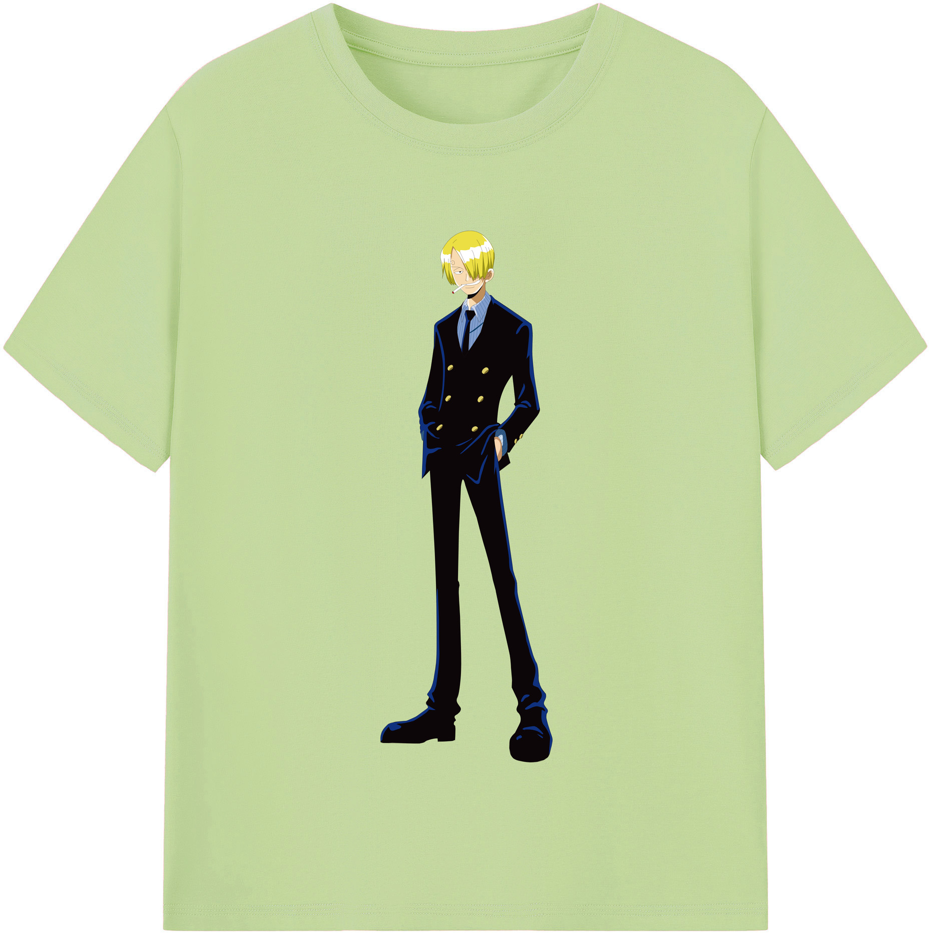 ワンピース サンジ ONE PIECE Sanji 綿100％半袖Tシャツ（フロントプリント）